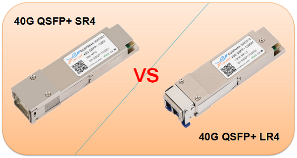 40G QSFP+ SR4光模块 VS 40G QSFP+ LR4光模块